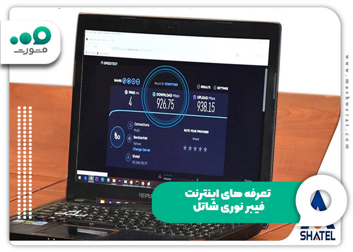 تعرفه های اینترنت فیبر نوری شاتل