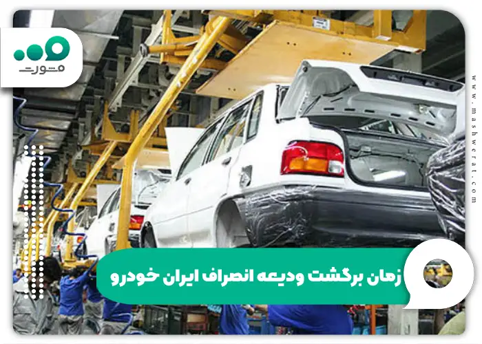 زمان برگشت ودیعه انصراف ایران خودرو