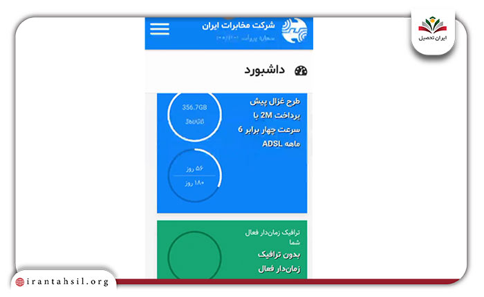 مشاهده اینترنت مخابرات از طریق adsl.tci.ir (Adsl حجم باقی مانده)
