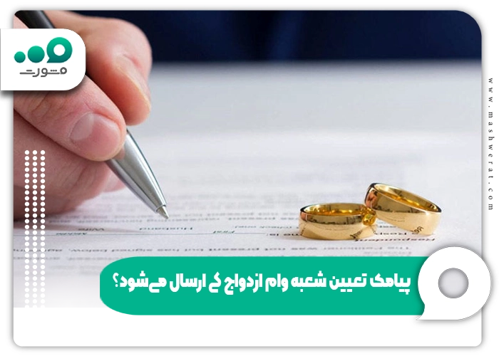 پیامک تعیین شعبه وام ازدواج کی ارسال می‌شود؟