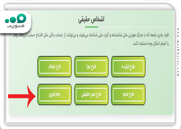 انتخاب وام فوری بانک مهر